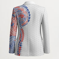 Hawaiian Traditional Tattoos Blazer Kakau Tribal Tropical Plant Motif Hawaii Flag Color Inspired