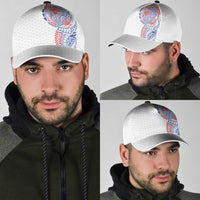 Hawaiian Traditional Tattoos Classic Cap Kakau Tribal Tropical Plants Motif Hawaii Flag Color Inspired
