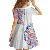 Hawaiian Traditional Tattoos Family Matching Off Shoulder Maxi Dress and Hawaiian Shirt Kakau Tribal Tropical Plant Motif Hawaii Flag Color Inspired LT03 - Polynesian Pride