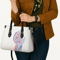 Hawaiian Traditional Tattoos Leather Bag Kakau Tribal Tropical Plant Motif Hawaii Flag Color Inspired