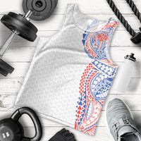 Hawaiian Traditional Tattoos Men Tank Top Kakau Tribal Tropical Plant Motif Hawaii Flag Color Inspired