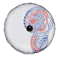 Hawaiian Traditional Tattoos Spare Tire Cover Kakau Tribal Tropical Plant Motif Hawaii Flag Color Inspired