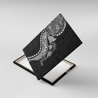 Hawaiian Kakau Tribal Sea Animals Tattoos Canvas Wall Art Black Color