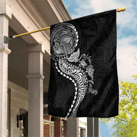 Hawaiian Kakau Tribal Sea Animals Tattoos Garden Flag Black Color LT03 House Flag Black - Polynesian Pride