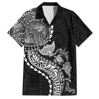 Hawaiian Kakau Tribal Sea Animals Tattoos Hawaiian Shirt Black Color LT03 Black - Polynesian Pride