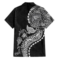 Hawaiian Kakau Tribal Sea Animals Tattoos Hawaiian Shirt Black Color LT03 - Polynesian Pride