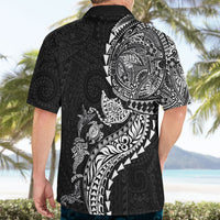 Hawaiian Kakau Tribal Sea Animals Tattoos Hawaiian Shirt Black Color LT03 - Polynesian Pride