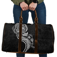 Hawaiian Kakau Tribal Sea Animals Tattoos Travel Bag Black Color