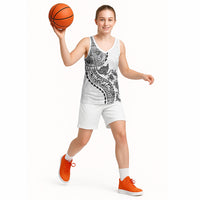 Hawaiian Kakau Tribal Sea Animals Tattoos Basketball Jersey White Color