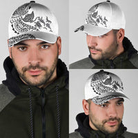 Hawaiian Kakau Tribal Sea Animals Tattoos Classic Cap White Color