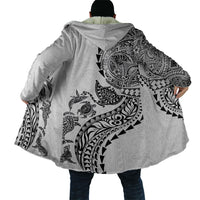 Hawaiian Kakau Tribal Sea Animals Tattoos Cloak White Color