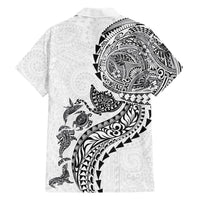 Hawaiian Kakau Tribal Sea Animals Tattoos Hawaiian Shirt White Color LT03 - Polynesian Pride