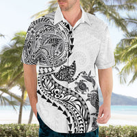 Hawaiian Kakau Tribal Sea Animals Tattoos Hawaiian Shirt White Color LT03 - Polynesian Pride
