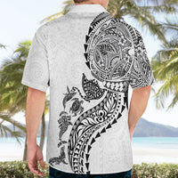 Hawaiian Kakau Tribal Sea Animals Tattoos Hawaiian Shirt White Color LT03 - Polynesian Pride