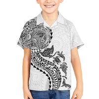 Hawaiian Kakau Tribal Sea Animals Tattoos Hawaiian Shirt White Color LT03 - Polynesian Pride