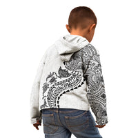 Hawaiian Kakau Tribal Sea Animals Tattoos Kid Hoodie White Color