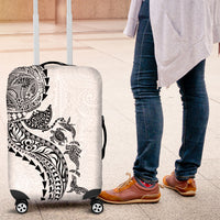 Hawaiian Kakau Tribal Sea Animals Tattoos Luggage Cover White Color LT03 White - Polynesian Pride