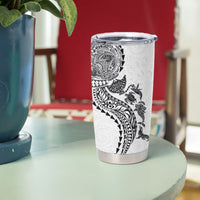 Hawaiian Kakau Tribal Sea Animals Tattoos Tumbler Cup White Color