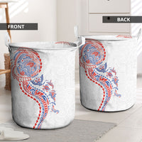 Hawaiian Kakau Tribal Sea Animals Tattoos Laundry Basket Hawaii Flag Color Inspired