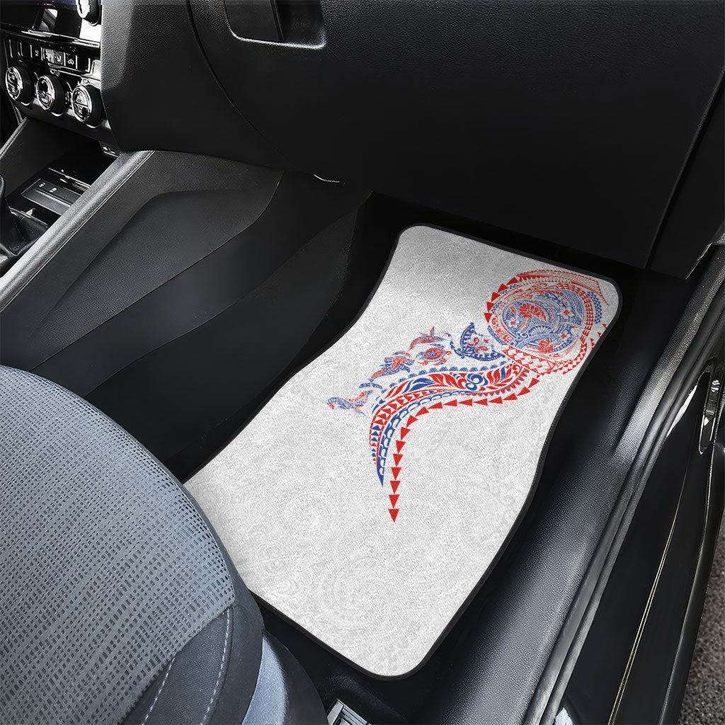 Hawaiian Kakau Tribal Sea Animals Tattoos Car Mats Hawaii Flag Color Inspired