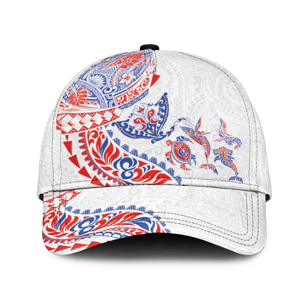 Hawaiian Kakau Tribal Sea Animals Tattoos Classic Cap Hawaii Flag Color Inspired LT03 Universal Fit Multicolor - Polynesian Pride