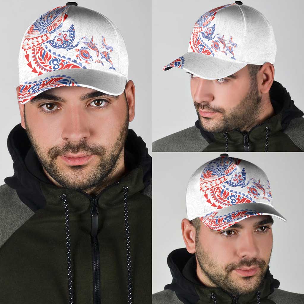 Hawaiian Kakau Tribal Sea Animals Tattoos Classic Cap Hawaii Flag Color Inspired LT03 - Polynesian Pride
