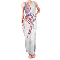 Hawaiian Kakau Tribal Sea Animals Tattoos Family Matching Tank Maxi Dress and Hawaiian Shirt Hawaii Flag Color Inspired