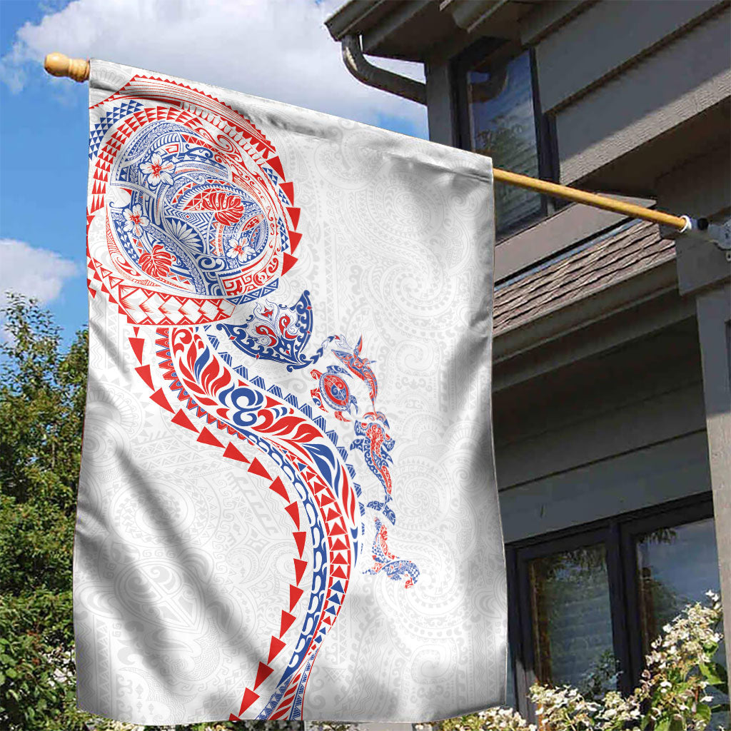Hawaiian Kakau Tribal Sea Animals Tattoos Garden Flag Hawaii Flag Color Inspired
