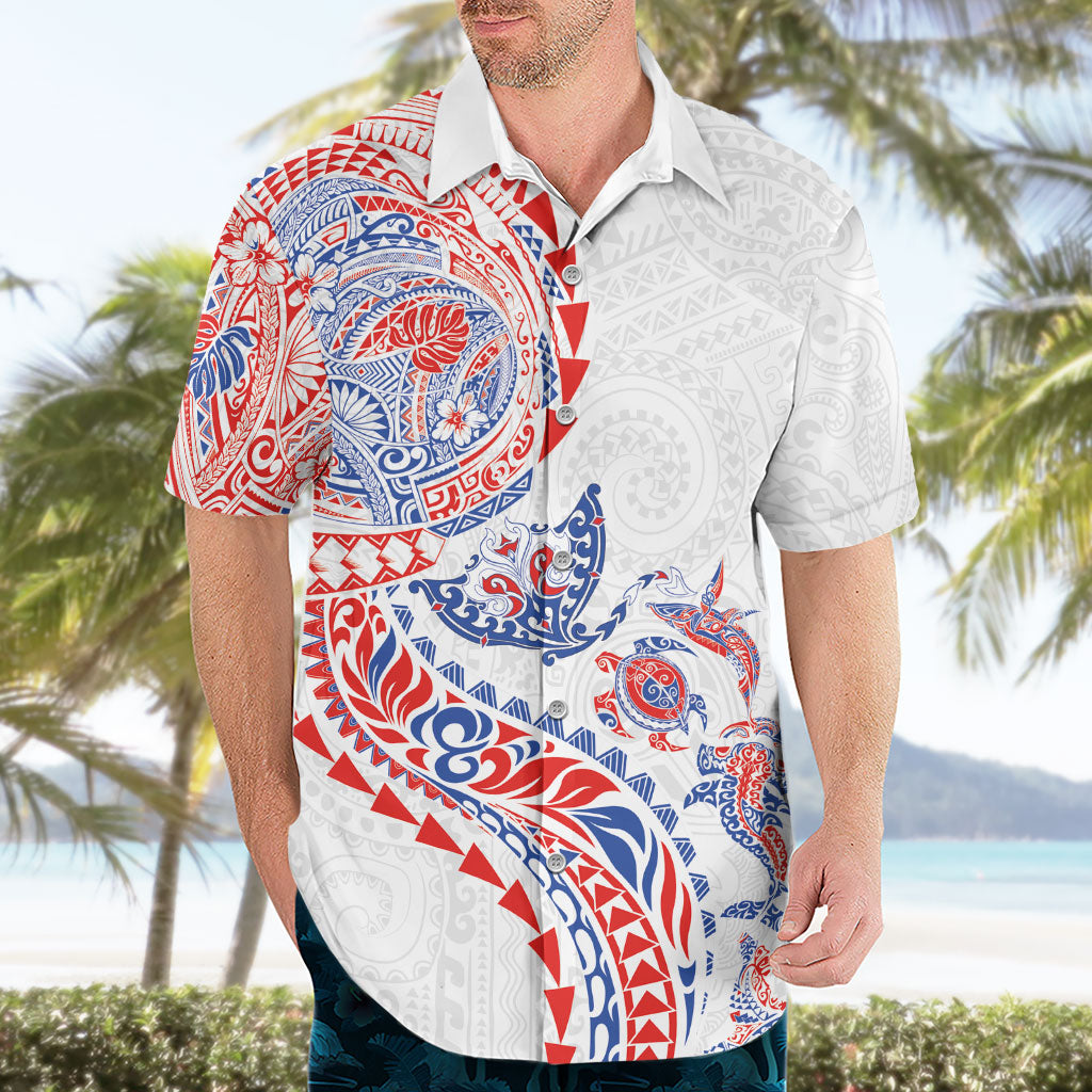 Hawaiian Kakau Tribal Sea Animals Tattoos Hawaiian Shirt Hawaii Flag Color Inspired