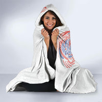 Hawaiian Kakau Tribal Sea Animals Tattoos Hooded Blanket Hawaii Flag Color Inspired
