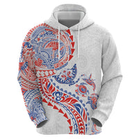 Hawaiian Kakau Tribal Sea Animals Tattoos Hoodie Hawaii Flag Color Inspired