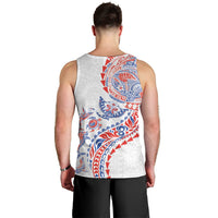 Hawaiian Kakau Tribal Sea Animals Tattoos Men Tank Top Hawaii Flag Color Inspired
