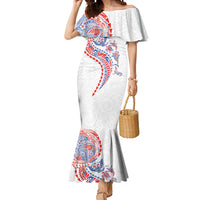 Hawaiian Kakau Tribal Sea Animals Tattoos Mermaid Dress Hawaii Flag Color Inspired