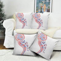 Hawaiian Kakau Tribal Sea Animals Tattoos Pillow Cover Hawaii Flag Color Inspired