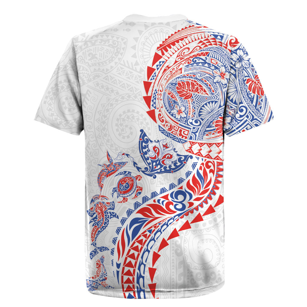 Hawaiian Kakau Tribal Sea Animals Tattoos Rugby Jersey Hawaii Flag Color Inspired
