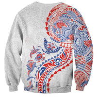 Hawaiian Kakau Tribal Sea Animals Tattoos Sweatshirt Hawaii Flag Color Inspired LT03 - Polynesian Pride