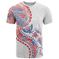 Hawaiian Kakau Tribal Sea Animals Tattoos T Shirt Hawaii Flag Color Inspired