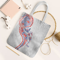 Hawaiian Kakau Tribal Sea Animals Tattoos Tote Bag Hawaii Flag Color Inspired