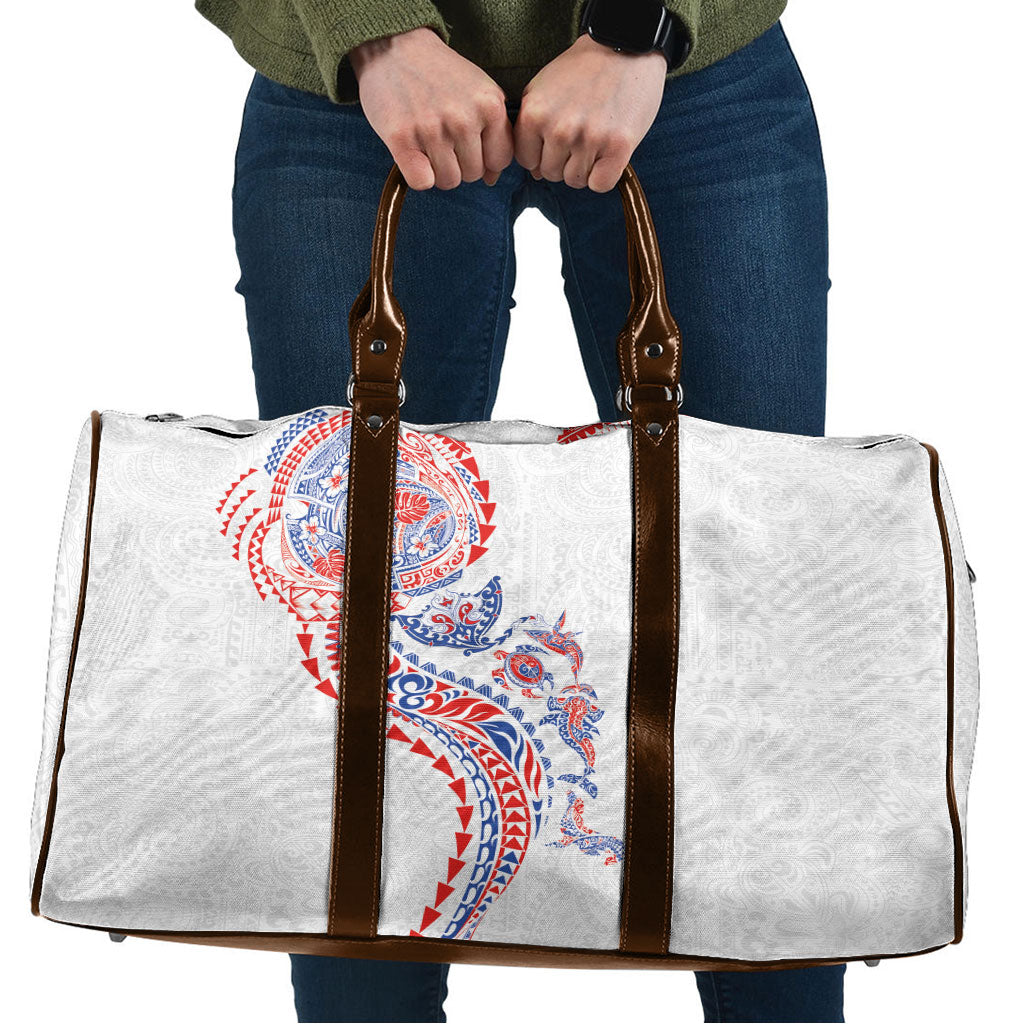 Hawaiian Kakau Tribal Sea Animals Tattoos Travel Bag Hawaii Flag Color Inspired