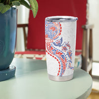 Hawaiian Kakau Tribal Sea Animals Tattoos Tumbler Cup Hawaii Flag Color Inspired