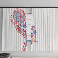 Hawaiian Kakau Tribal Sea Animals Tattoos Window Curtain Hawaii Flag Color Inspired