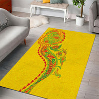 Hawaiian Kakau Tribal Sea Animals Tattoos Area Rug Kanaka Maoli Flag Color Inspired