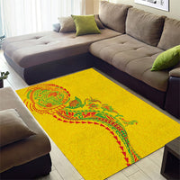 Hawaiian Kakau Tribal Sea Animals Tattoos Area Rug Kanaka Maoli Flag Color Inspired