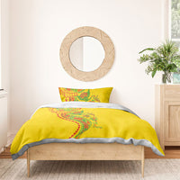 Hawaiian Kakau Tribal Sea Animals Tattoos Bedding Set Kanaka Maoli Flag Color Inspired