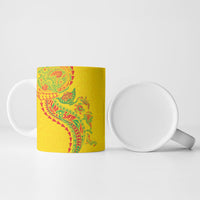 Hawaiian Kakau Tribal Sea Animals Tattoos Ceramic Mug Kanaka Maoli Flag Color Inspired