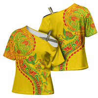 Hawaiian Kakau Tribal Sea Animals Tattoos Cross Shoulder Shirt Kanaka Maoli Flag Color Inspired