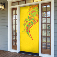 Hawaiian Kakau Tribal Sea Animals Tattoos Door Cover Kanaka Maoli Flag Color Inspired