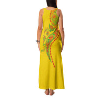 Hawaiian Kakau Tribal Sea Animals Tattoos Family Matching Tank Maxi Dress and Hawaiian Shirt Kanaka Maoli Flag Color Inspired LT03 - Polynesian Pride