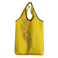 Hawaiian Kakau Tribal Sea Animals Tattoos Grocery Bag Kanaka Maoli Flag Color Inspired