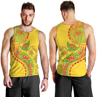 Hawaiian Kakau Tribal Sea Animals Tattoos Men Tank Top Kanaka Maoli Flag Color Inspired LT03 - Polynesian Pride